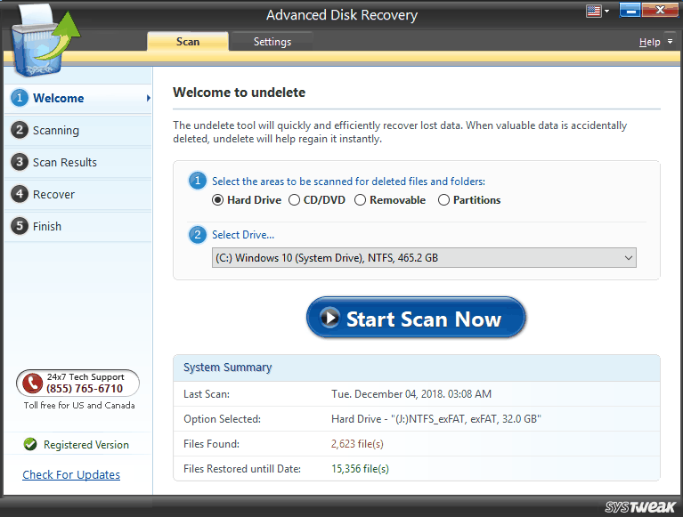 Systweak Advanced Disk Recovery (ver. 2.6.1100.16880)